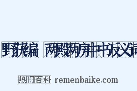 野获编·两殿两房中书反义词是什么意思的图片